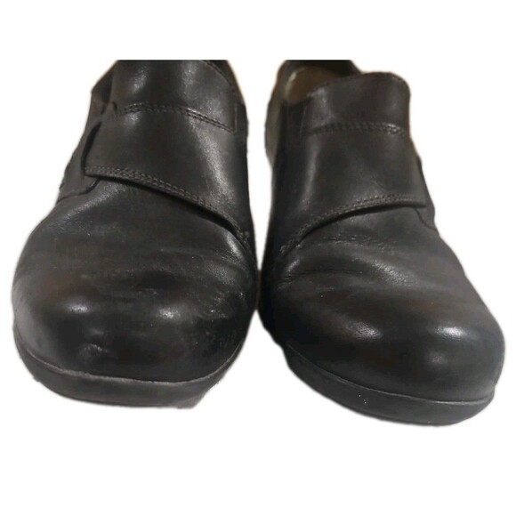 Clarks Shoes Womens Size 12 Black Slip On Comfort Leather Loafers - Picture 6 of 10